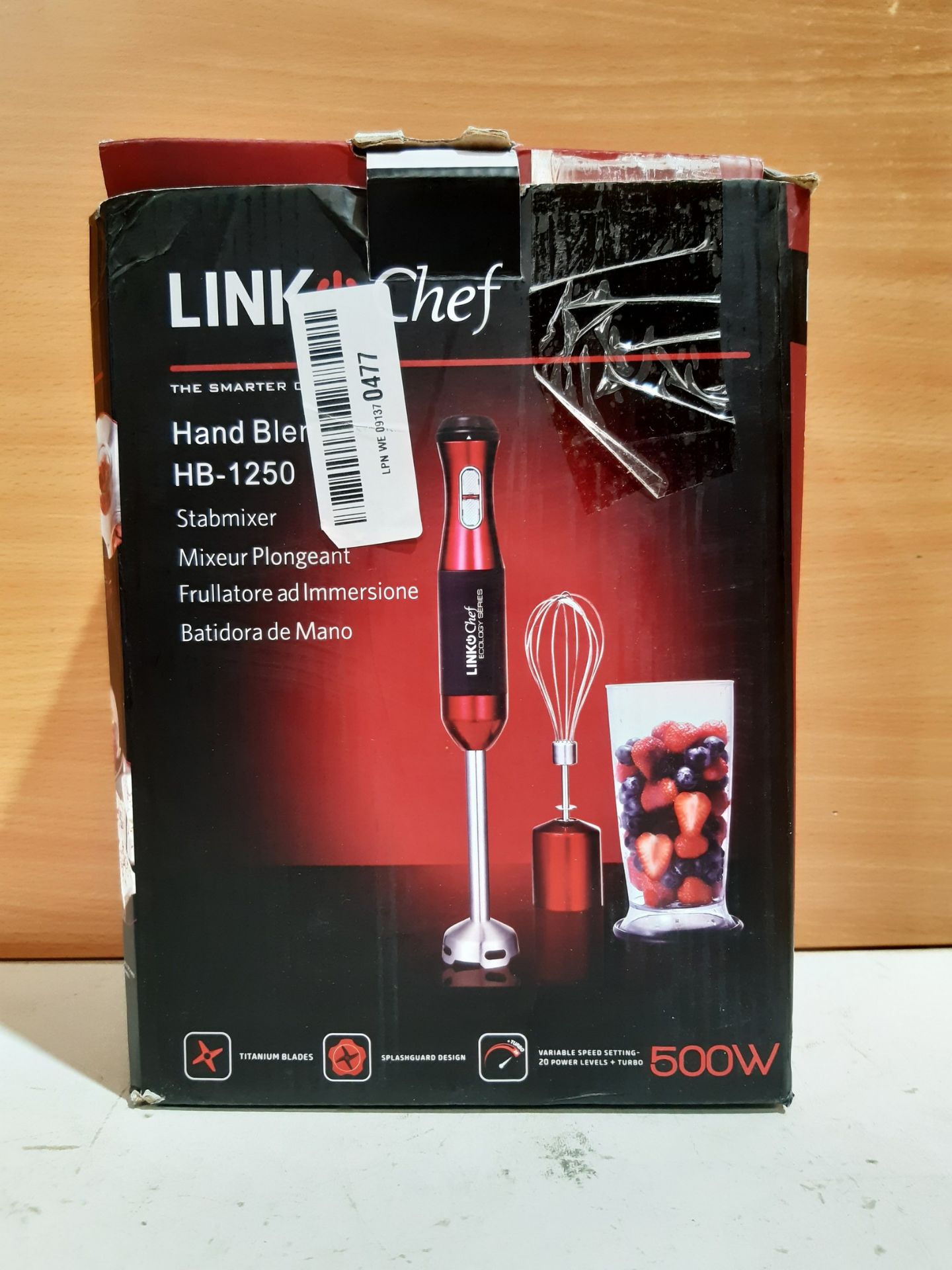 RRP £21.24 Hand Blender LINKChef 2 in 1 Hand Blender 500W - Image 2 of 2