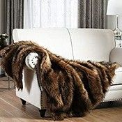 RRP £37.99 Luxury Plush Faux Fur Throw Blanket