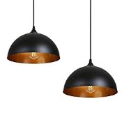RRP £32.20 Tomshine 2 Pack Industrial Suspended Ceiling Pendant