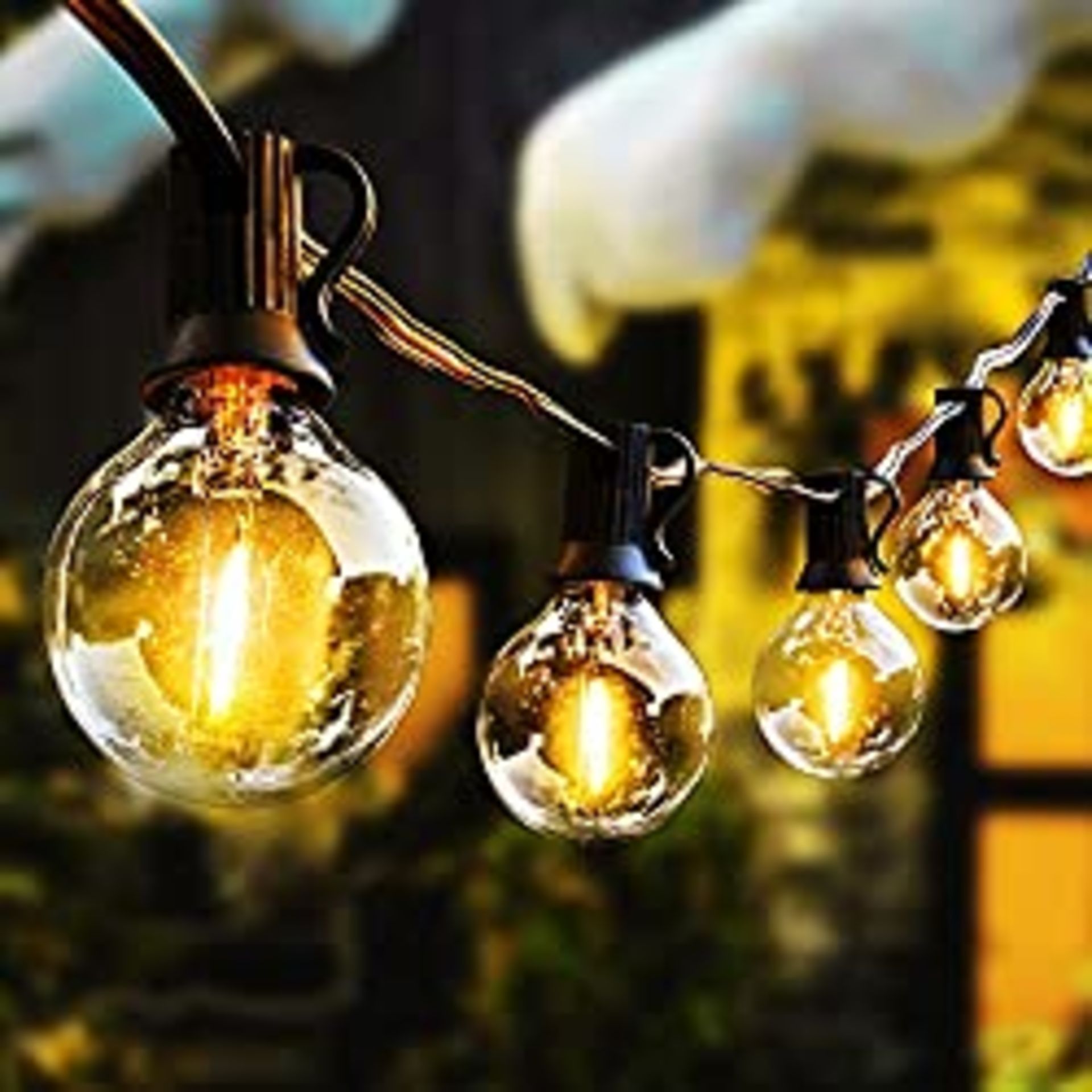 RRP £37.99 LED Outdoor String Lights with Plastic Bulbs