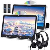 RRP £183.25 NAVISKAUTO 10.1" Dual Car DVD Players with HDMI Input