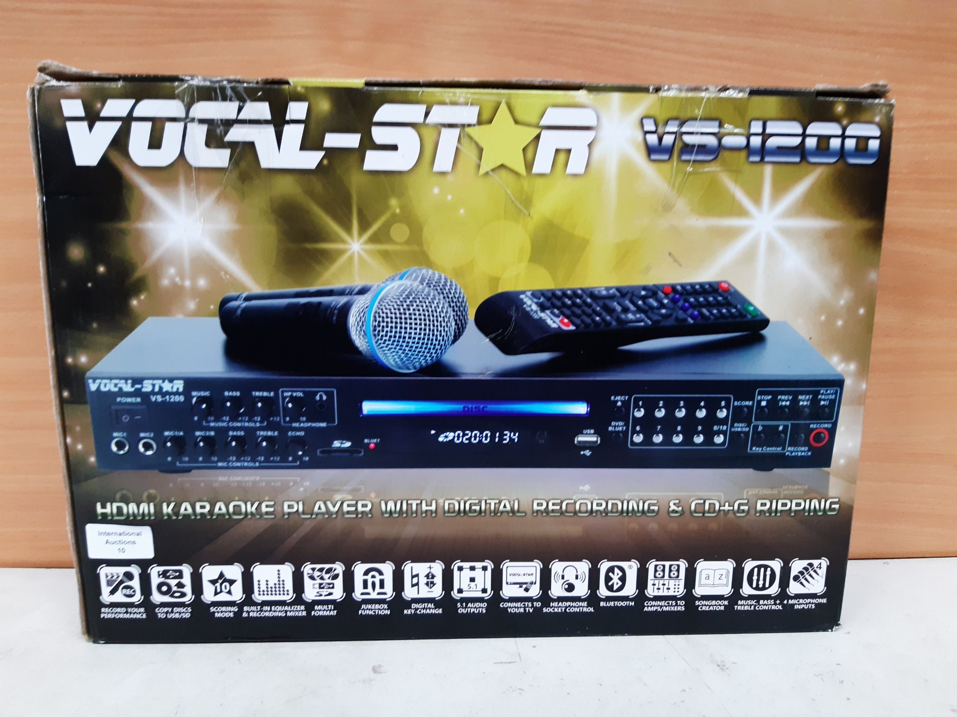 RRP £134.54 Vocal-Star Karaoke Machine with Microphones - Image 2 of 2