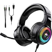 RRP £22.88 Gezimetie PS4 Gaming Headset with Stereo Surround Sound