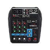 RRP £29.99 XTUGA A4 4Channels Audio Mixer Sound Mixing Console