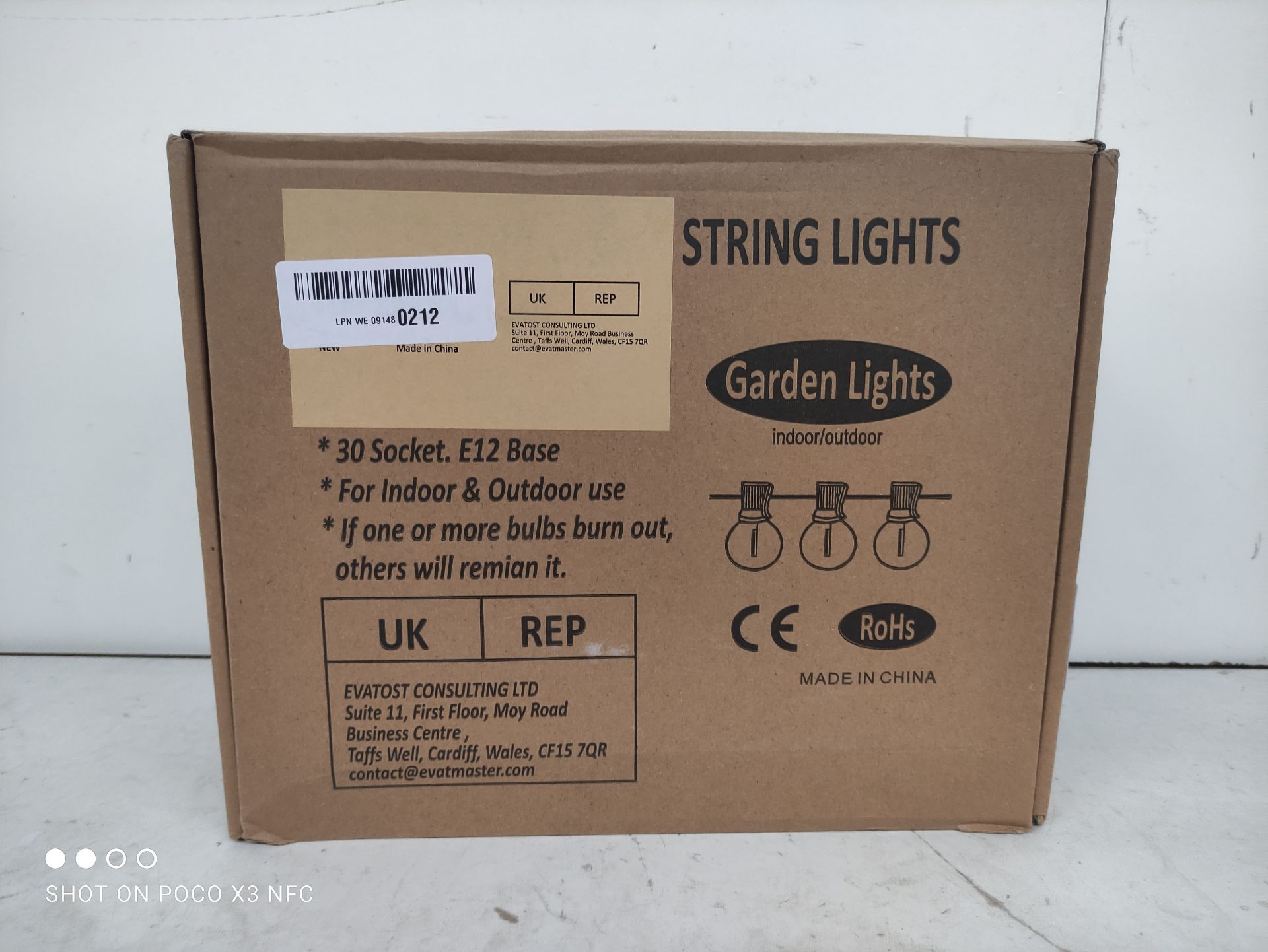 RRP £37.99 LED Outdoor String Lights with Plastic Bulbs - Image 2 of 2