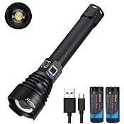 RRP £40.49 Alonefire H34 Tactical XHP90 LED Torch USB Rechargeable