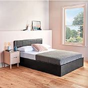 RRP £149.48 Home Treats Black Ottoman Bed Frame with Lift Up Storage.