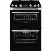 RRP £729.99 ZANUSSI 240V 50HZ 60CM ELECTRIC DOUBLE OVEN WITH INDUCTION BLACK MODEL: ZCI66278XA