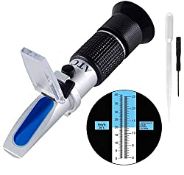 RRP £16.99 Refractometer for Grape Wine Home Brewing Dual Scale