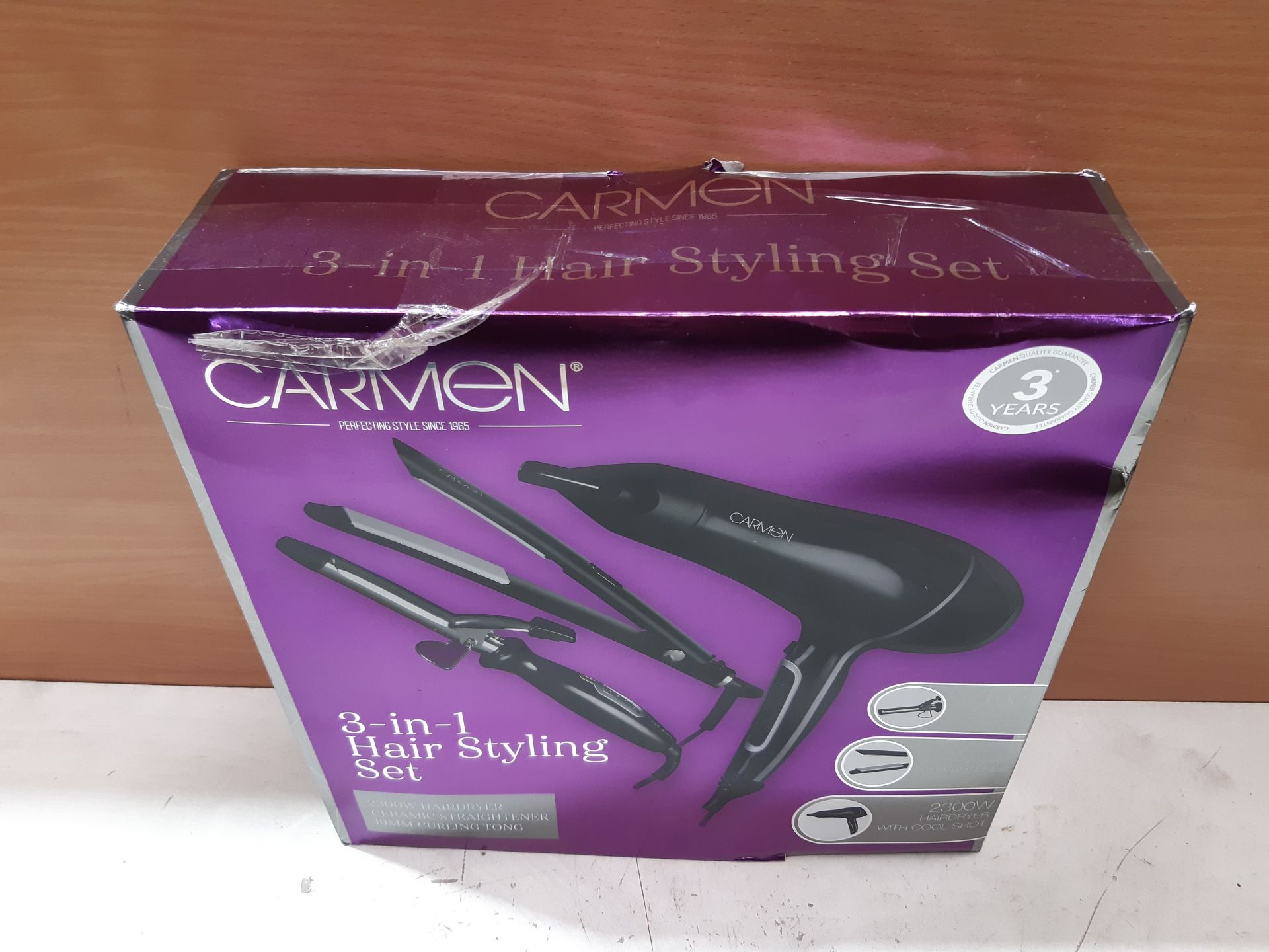 RRP £33.98 Carmen C85039 3-in-1 Hair Styling Set with Hair Dryer - Image 2 of 2