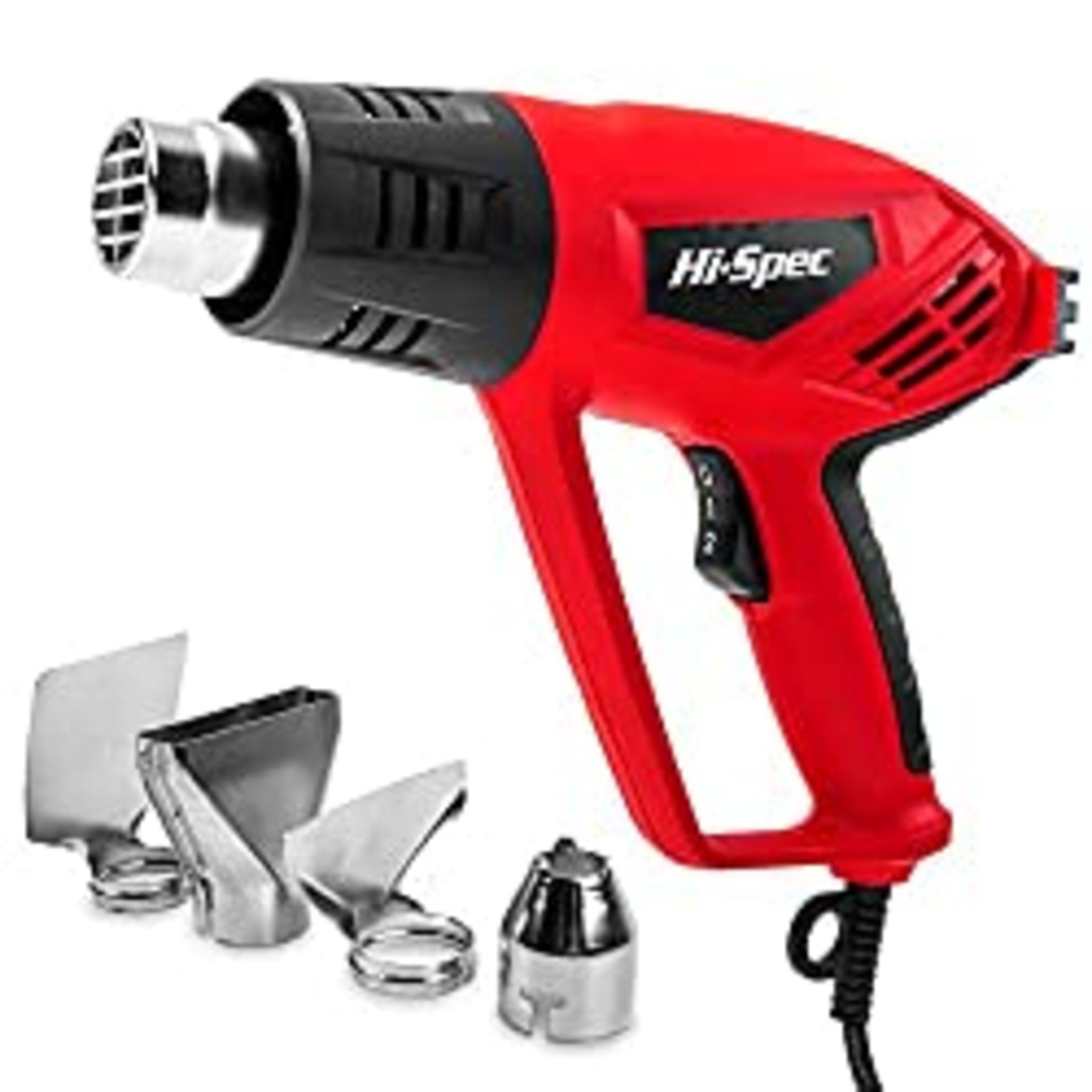 RRP £19.99 Hi-Spec 5 Piece 2000W Electric Hot Air Heat Gun with