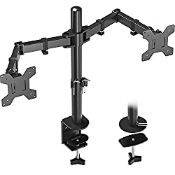 RRP £29.99 Redbat Dual Monitor Stand for 13-27 inch VESA 75x75/100x100 Screens