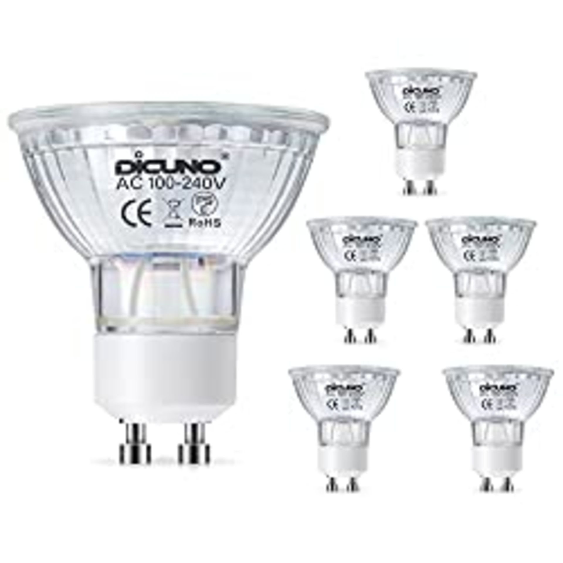 RRP £20.99 DiCUNO GU10 LED Bulb 7W