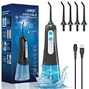 RRP £25.49 Water Flosser 300ML for Teeth with 360 Rotation Cordless