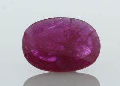 Loose Oval Ruby 2.93 Carats - Valued by AGI £7,325.00 - Loose Oval Ruby 2.93 Colour-Red, Clarity-I