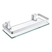 RRP £21.62 KES Glass Bathroom Shelf Wall Mounted Aluminum Shower