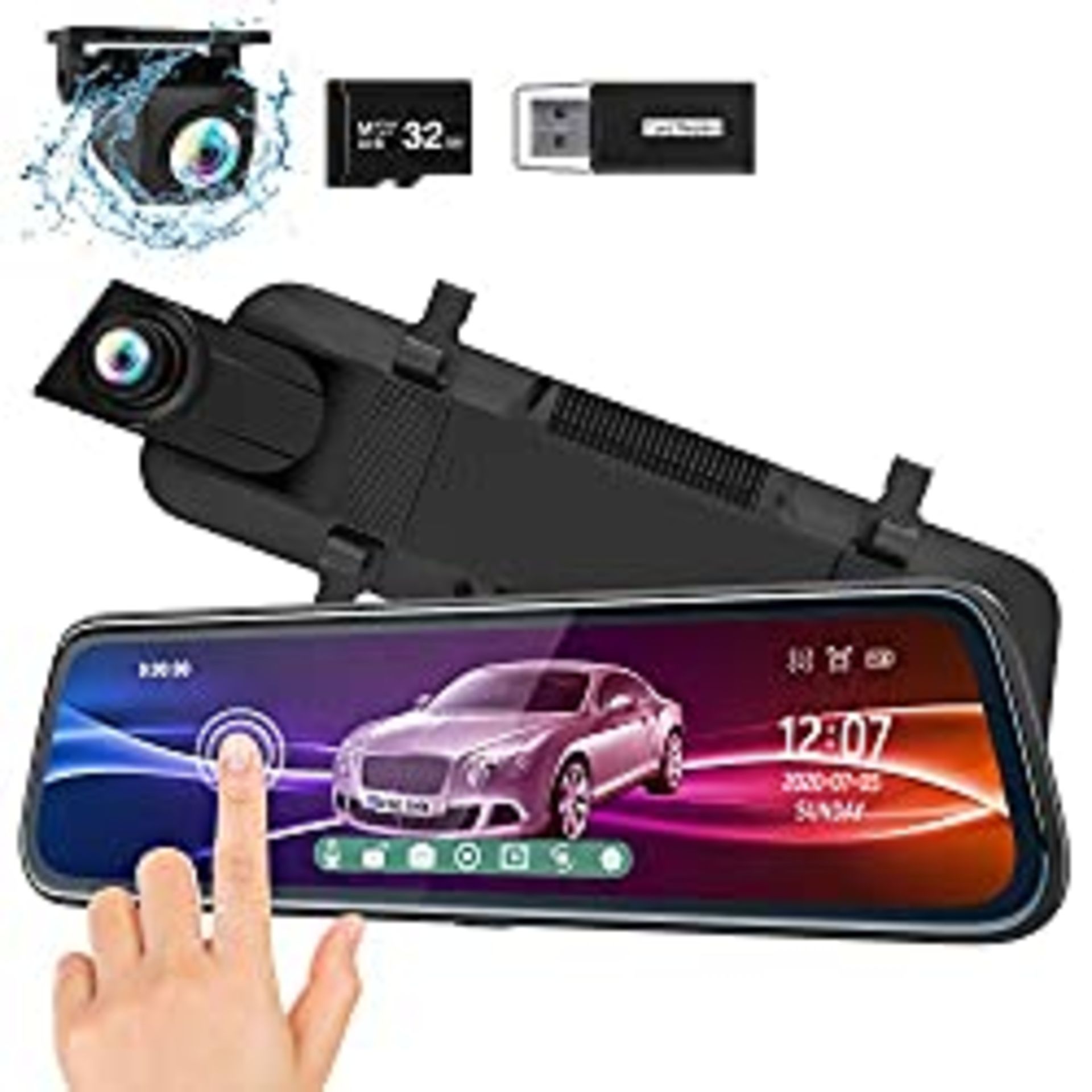 RRP £94.98 ThiEYE Carview 2 Mirror Dash Cam 1080P Dual Dash Camera