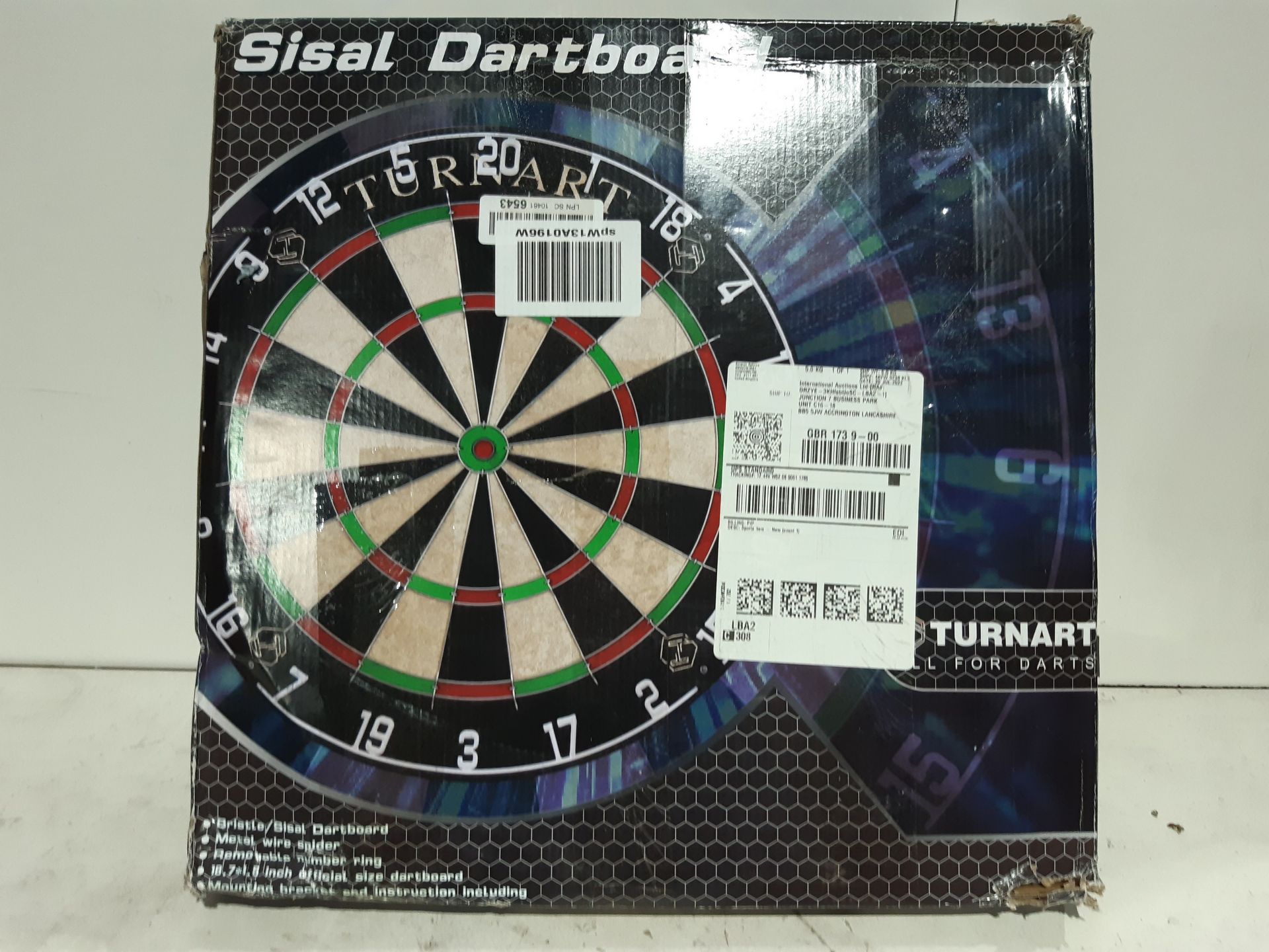 RRP £51.41 Dart Board Bristle Dartboard Set With 6 Metal Tip Darts - Image 2 of 2