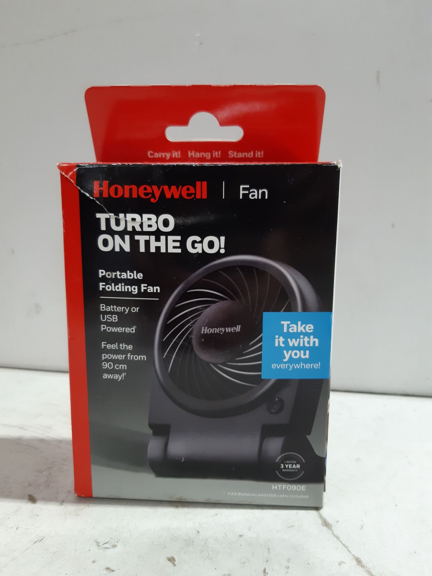 RRP £18.20 Honeywell Turbo on the Go! Fan (small - Image 2 of 2