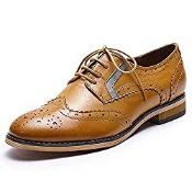 RRP £99.00 Mona flying Women's Leather Perforated Lace-up Oxfords