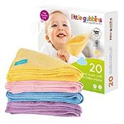 RRP £12.98 Little Gubbins 20 Microfibre Baby Wipes with Free Laundry