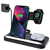 RRP £29.99 LK Wireless Charging Station 3 in 1 Wireless Charger Stand