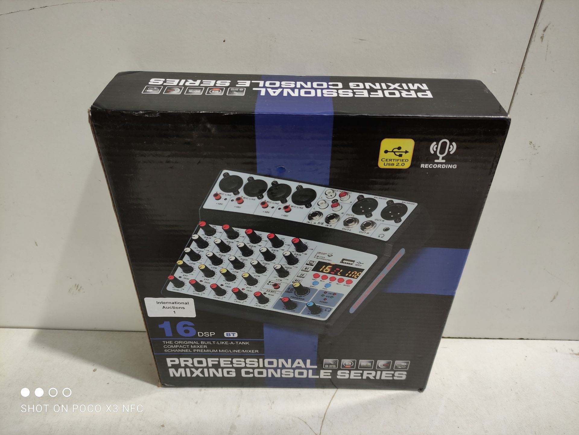 RRP £58.20 BOMGE 6 channel dj audio mixer with MP3 USB Bluetooth - Image 2 of 2