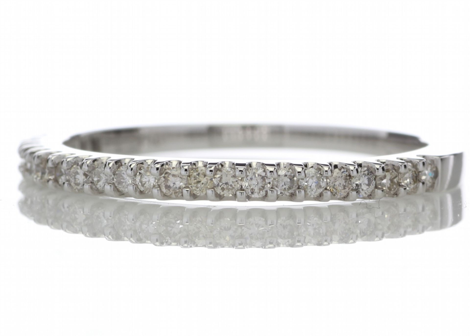 18ct White Gold Half Eternity Diamond Ring 0.25 Carats - Valued by GIE £10,390.00 - Twenty fine - Image 2 of 5