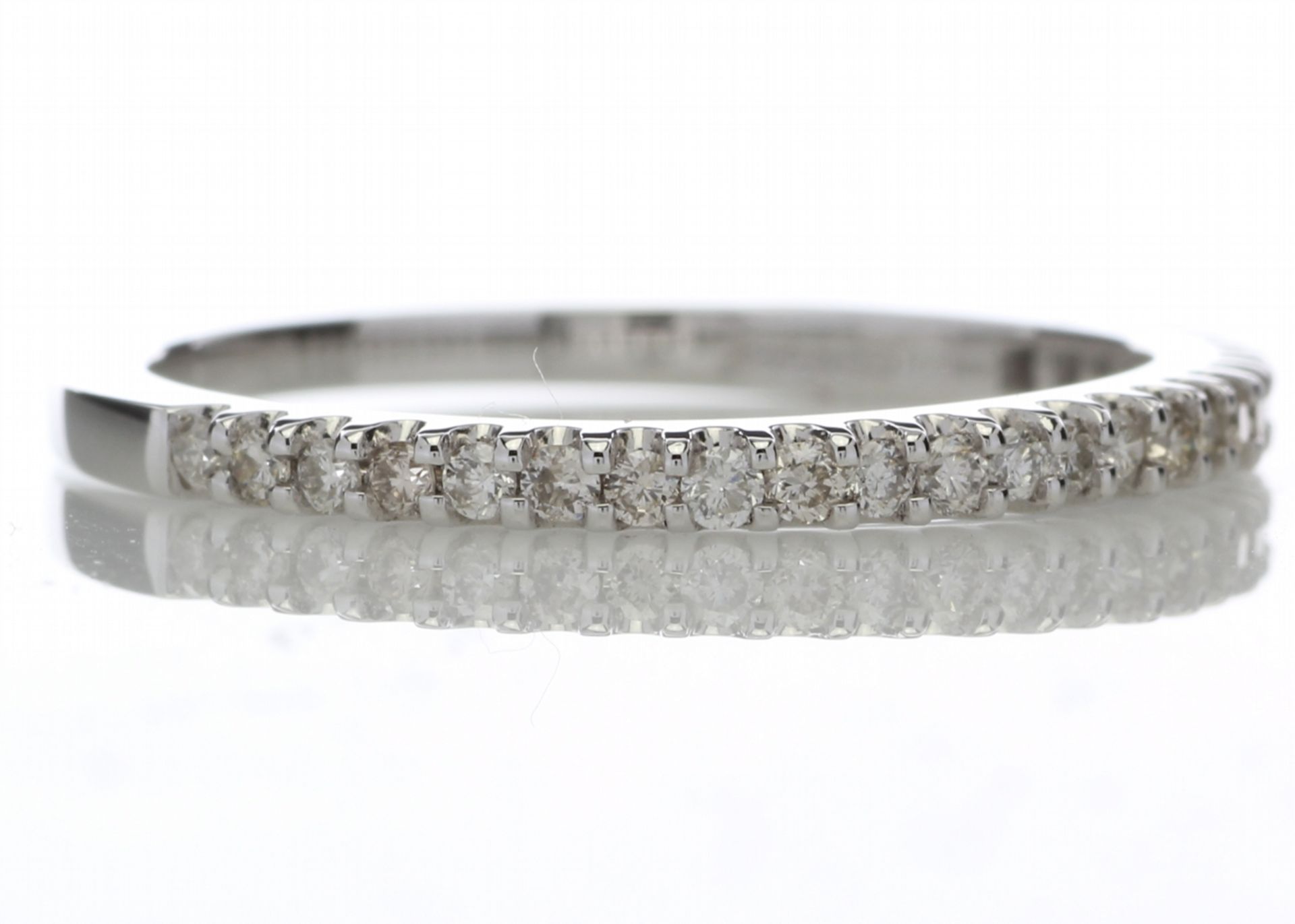 18ct White Gold Half Eternity Diamond Ring 0.25 Carats - Valued by GIE £10,390.00 - Twenty fine - Image 4 of 5
