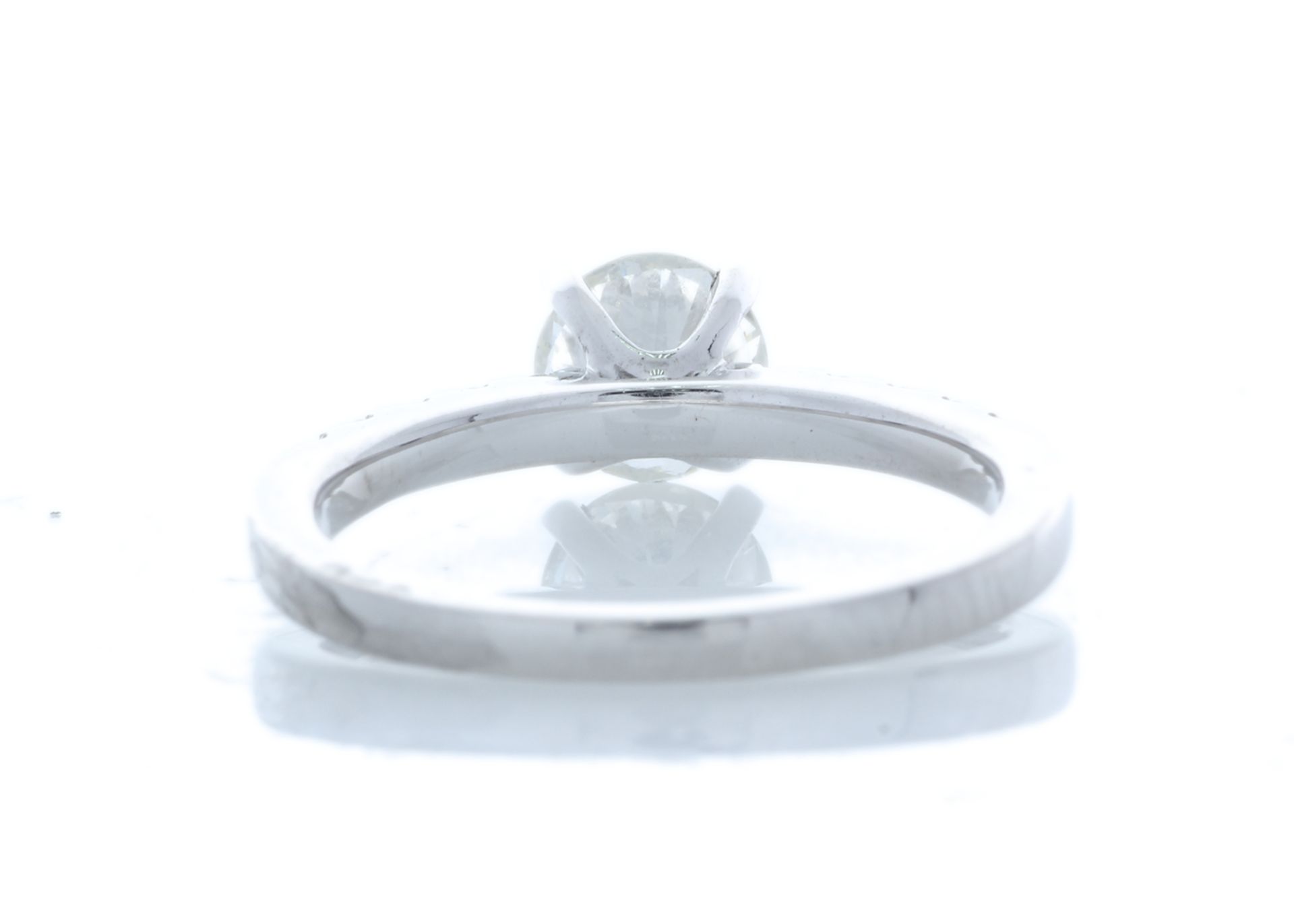 18ct White Gold Single Stone Prong Set With Stone Set Shoulders Diamond Ring (0.70) 0.90 Carats - - Image 4 of 5
