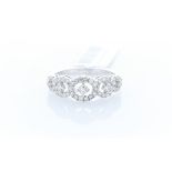 18ct White Gold Half Eternity Style Diamond Ring 0.57 Carats - Valued by GIE £6,495.00 - Fifty