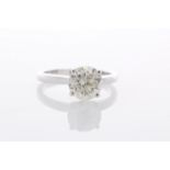 18ct White Gold Single Stone Prong Set Diamond Ring 2.02 Carats - Valued by GIE £43,155.00 - A