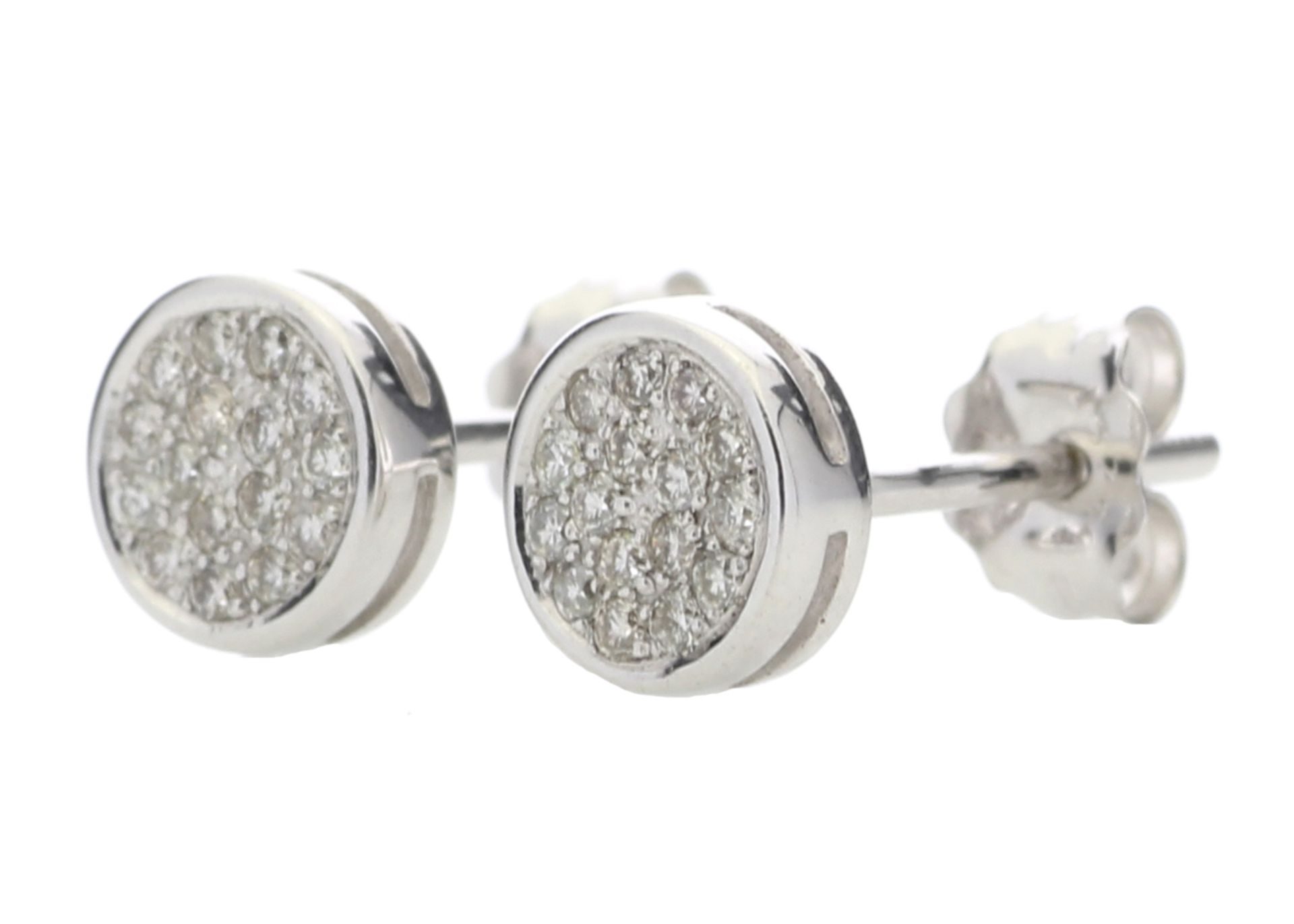 9ct White Gold Diamond Cluster Earring 0.16 Carats - Valued by GIE £1,805.00 - These elegant - Image 2 of 5