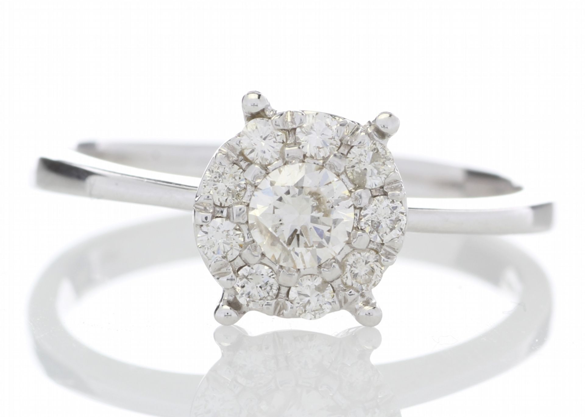14ct Gold Flower Cluster Diamond Ring 0.50 Carats - Valued by GIE £5,995.00 - A modern classic style