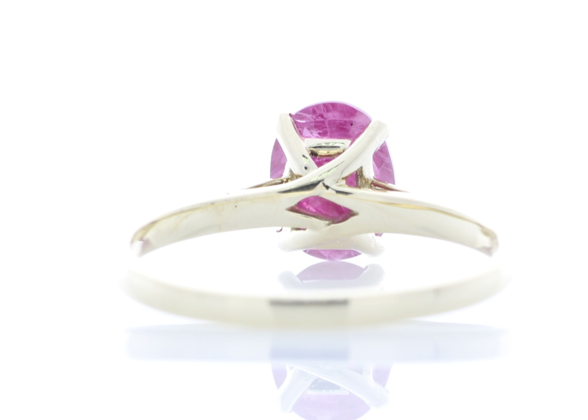 9ct Yellow Gold Single Stone Oval Cut Ruby Ring 1.24 Carats - Valued by AGI £2,350.00 - A stunning - Image 3 of 4