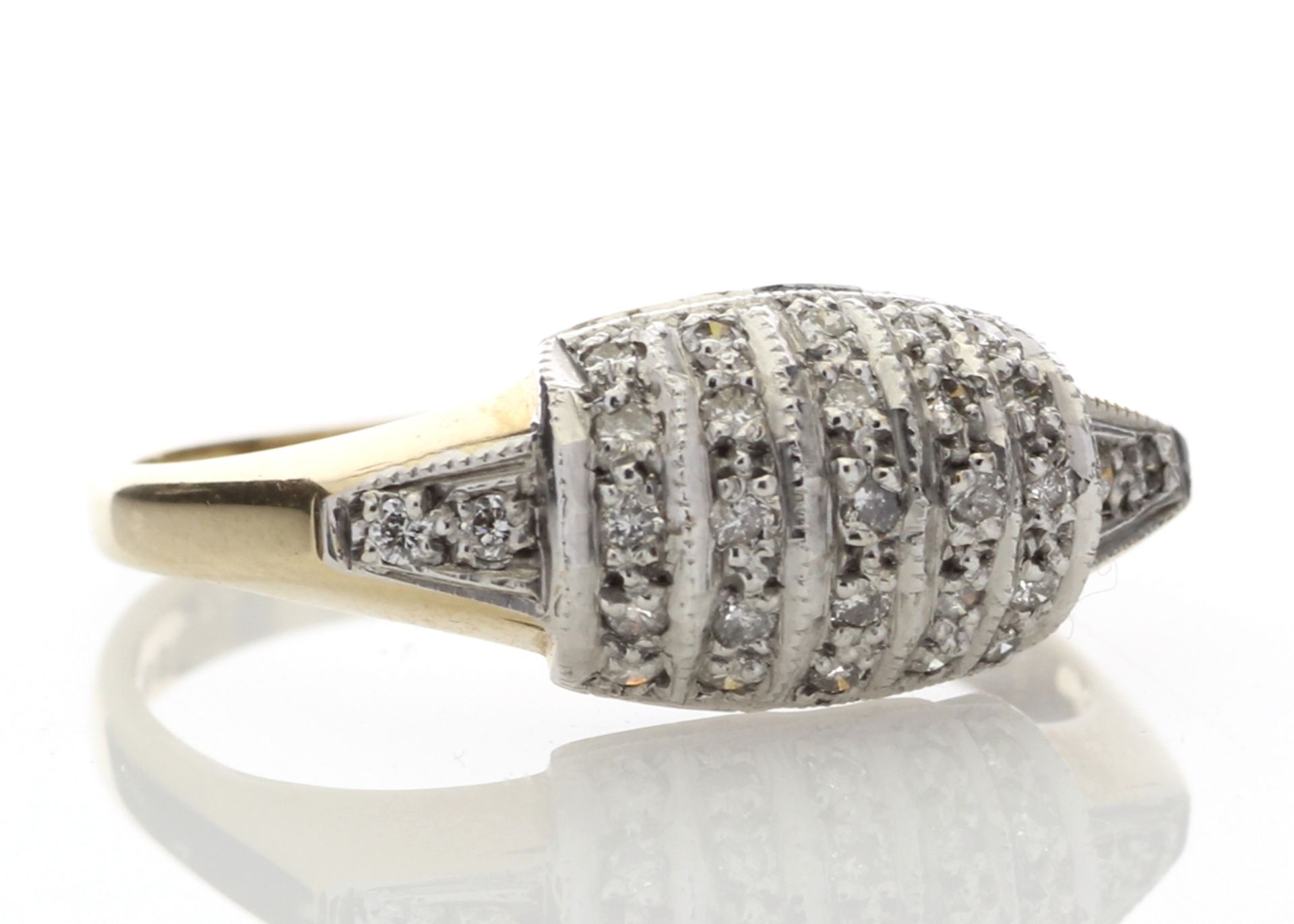 9ct 29 Stone Ladies Dress Diamond Ring 0.29 Carats - Valued by AGI £879.00 - Twenty nine round - Image 4 of 4