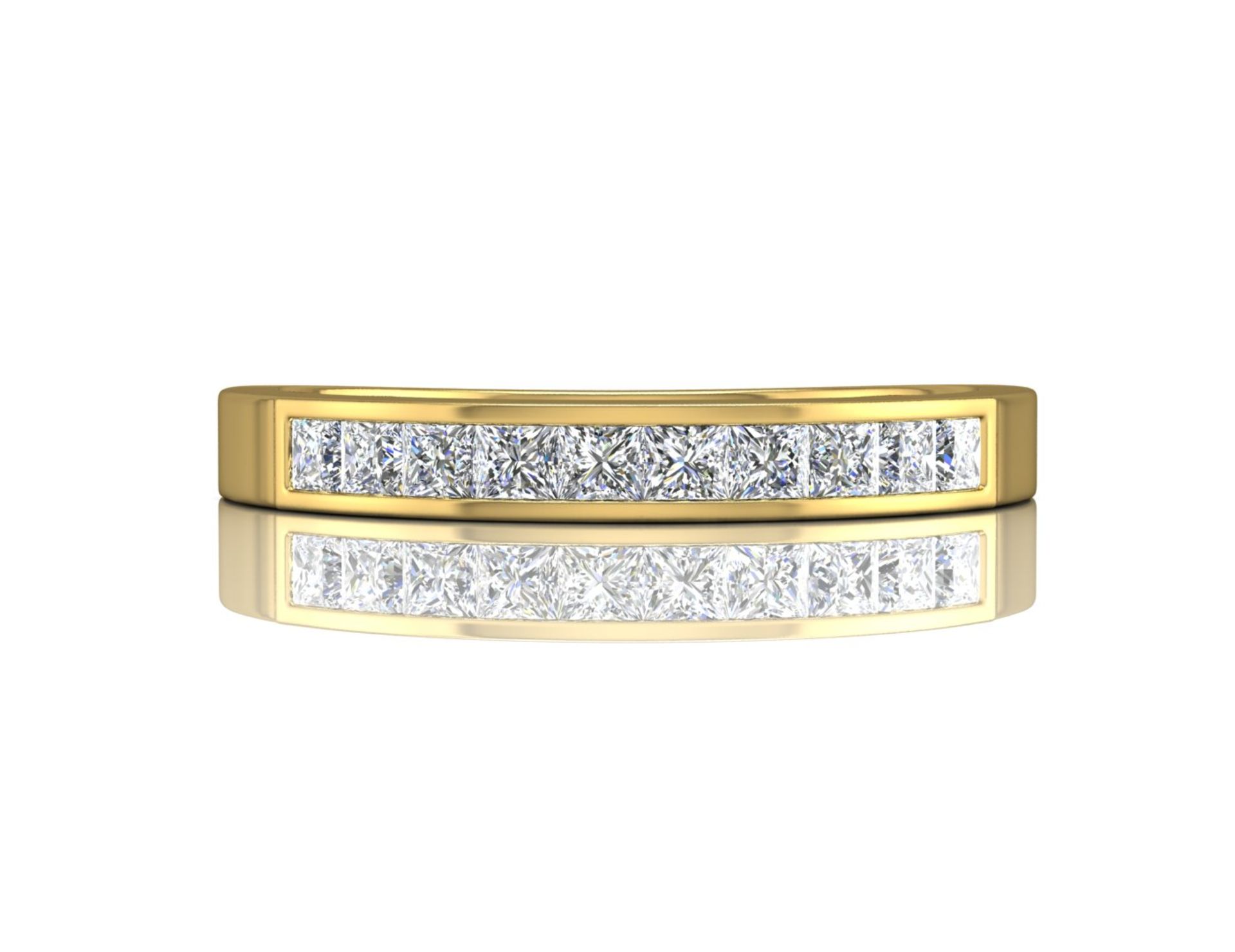 9ct Channel Set Semi Eternity Diamond Ring 0.50 Carats - Valued by GIE £4,695.00 - Ten princess - Image 4 of 5