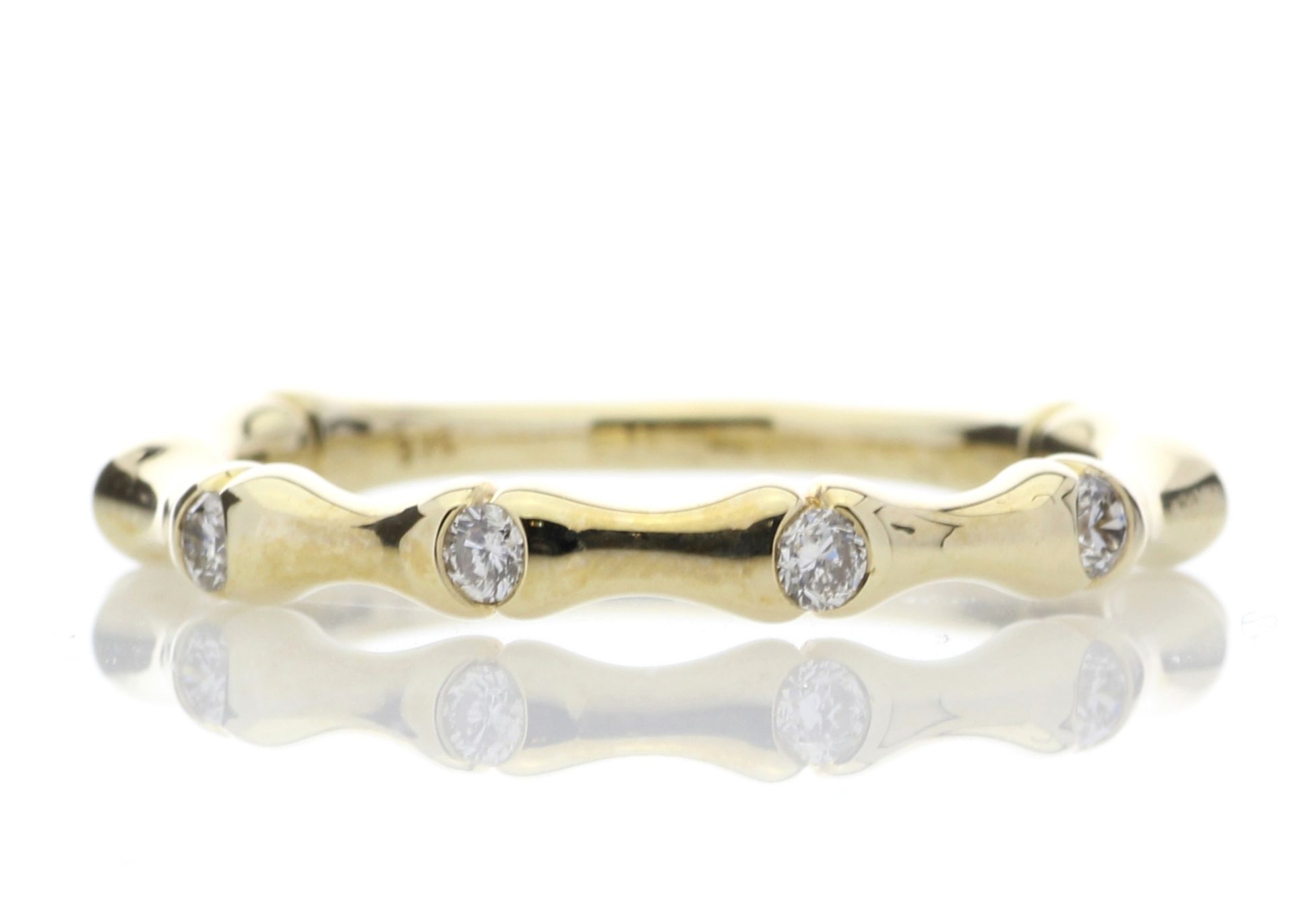 9ct Yellow Gold Diamond Ring 0.12 Carats - Valued by GIE £1,920.00 - 9ct Yellow Gold Diamond Ring