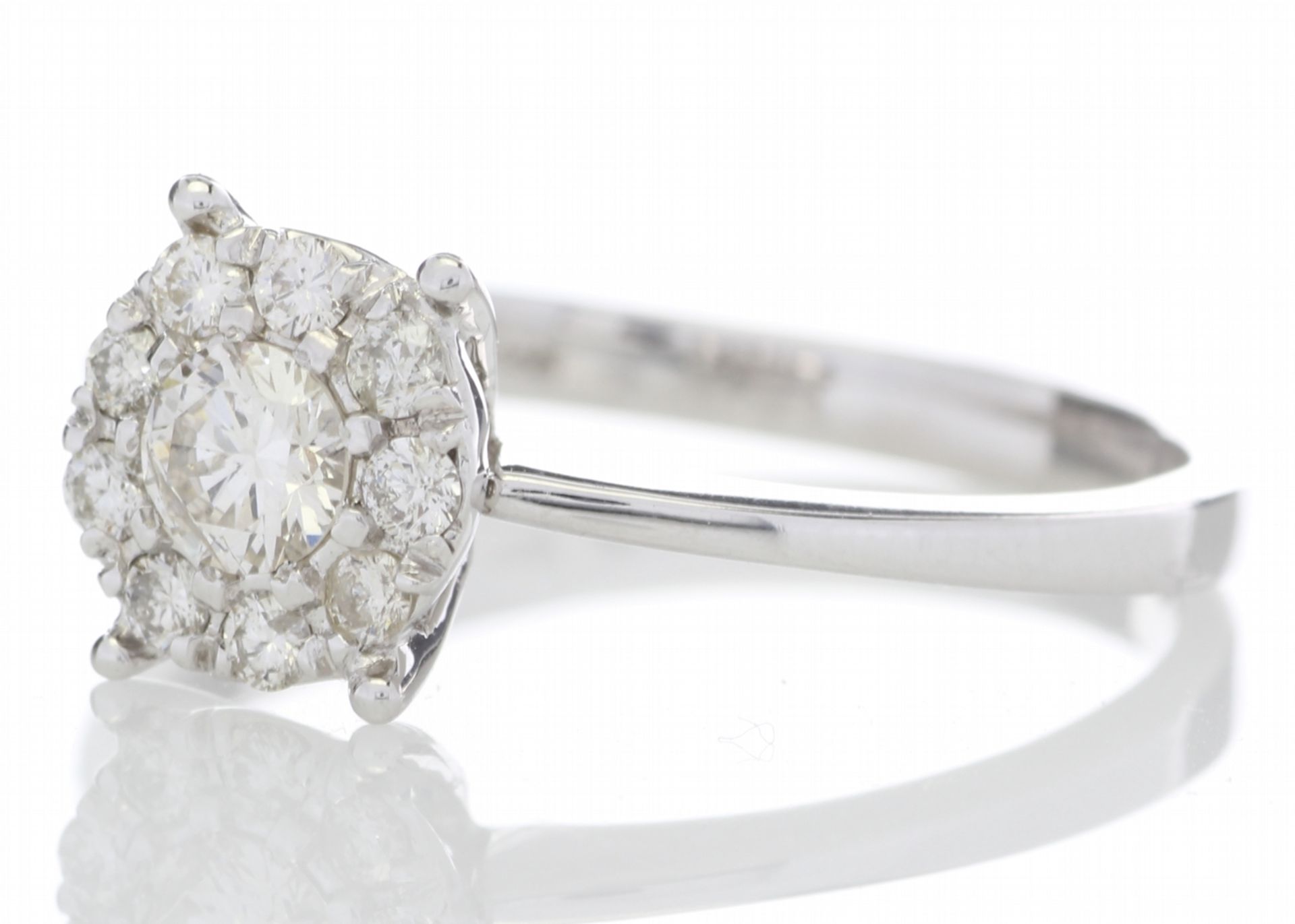 14ct Gold Flower Cluster Diamond Ring 0.50 Carats - Valued by GIE £5,995.00 - A modern classic style - Image 2 of 6