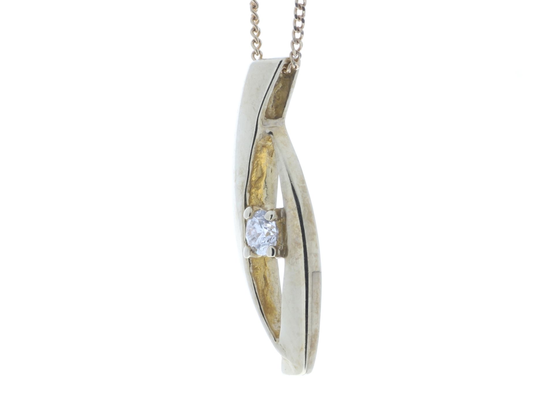 9ct Single Stone Claw Set Diamond Pendant 0.18 Carats - Valued by GIE £2,045.00 - A round - Image 4 of 5