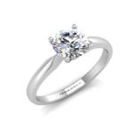 18ct White Gold Single Stone Diamond Engagement Ring 0.55 Carats - Valued by AGI £8,955.00 - A