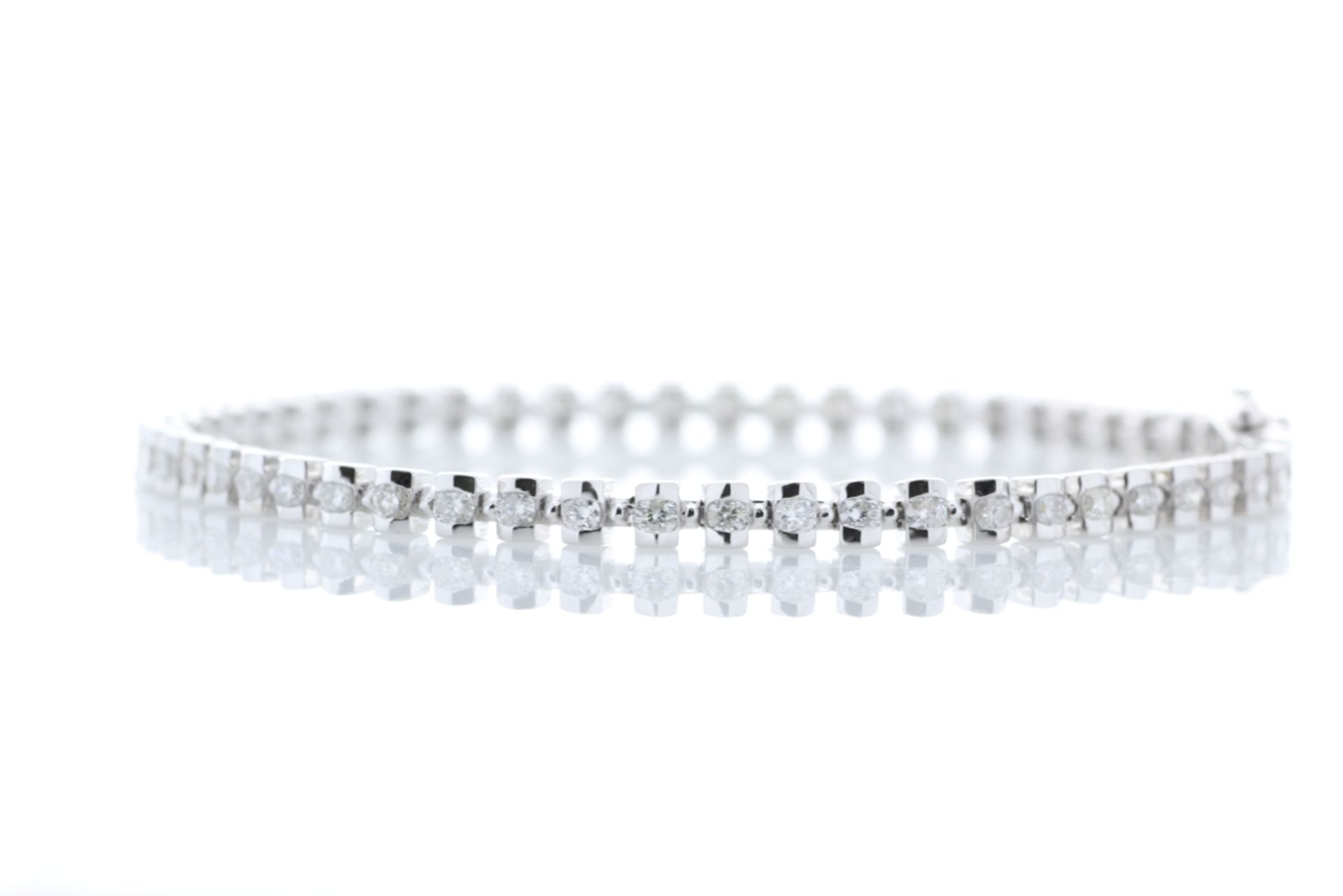 18ct White Gold Tennis Diamond Bracelet 1.82 Carats - Valued by GIE £20,345.00 - Fifty five round - Image 2 of 5
