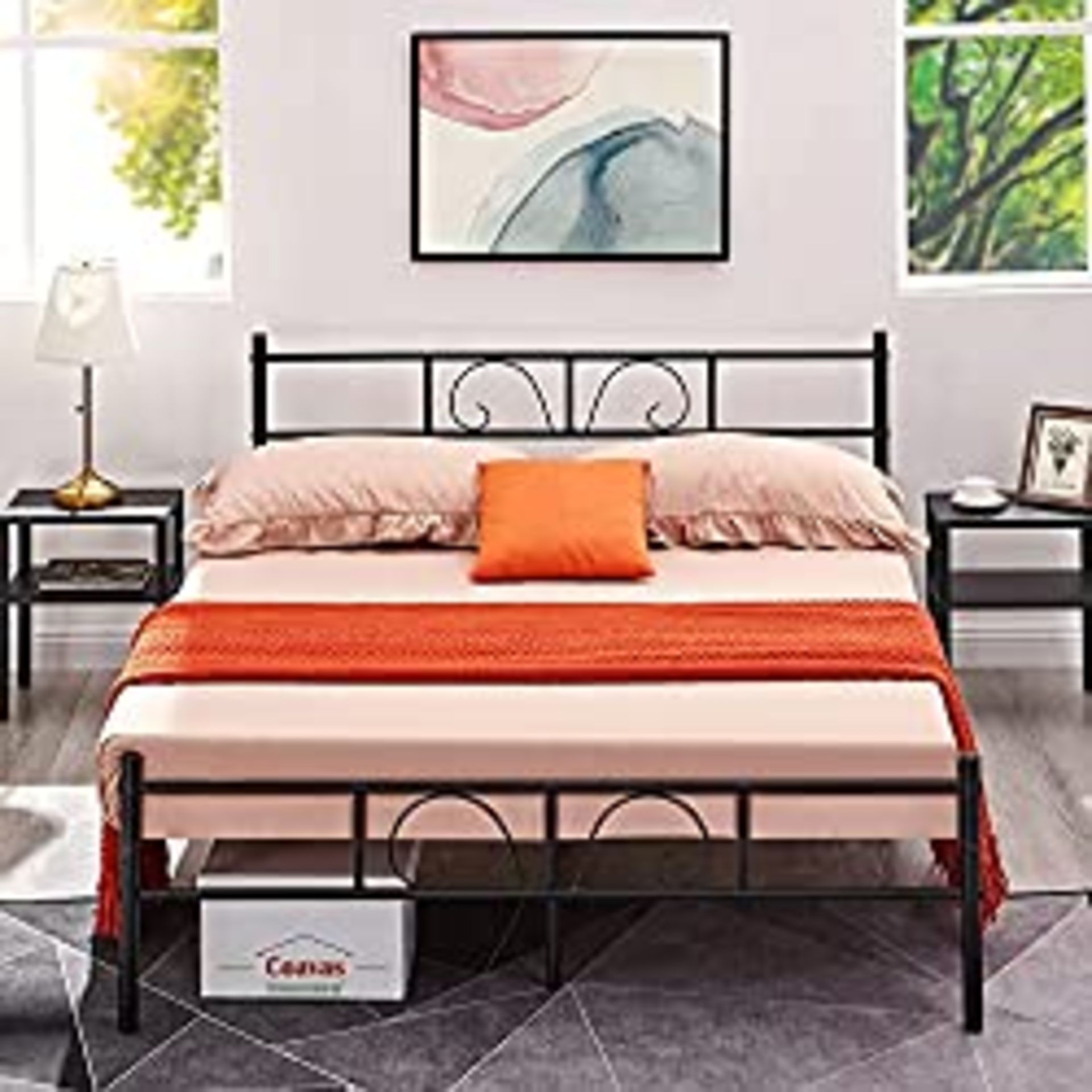 RRP £85.99 Coavas Double Bed Metal Frame