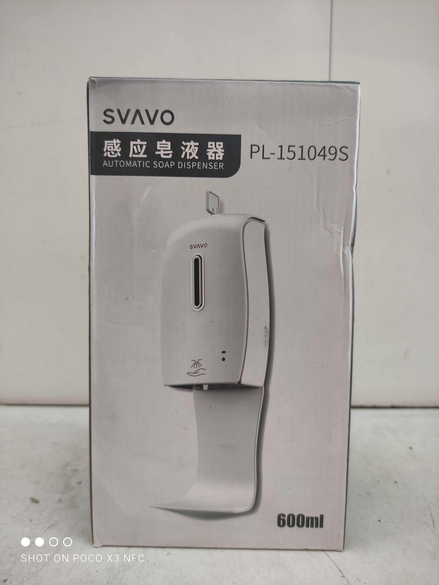 RRP £30.12 SVAVO Automatic Spray Soap Dispenser with Tray Wall - Image 2 of 2