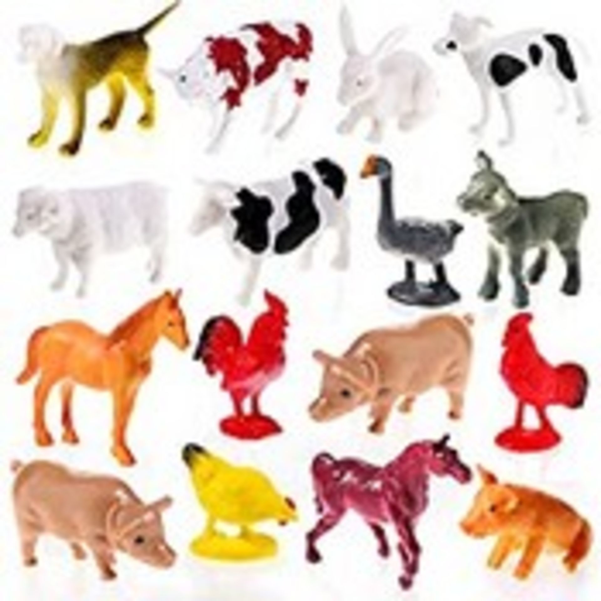 RRP £13.20 16 Pcs Farm Animal Figurines Small Realistic Plastic