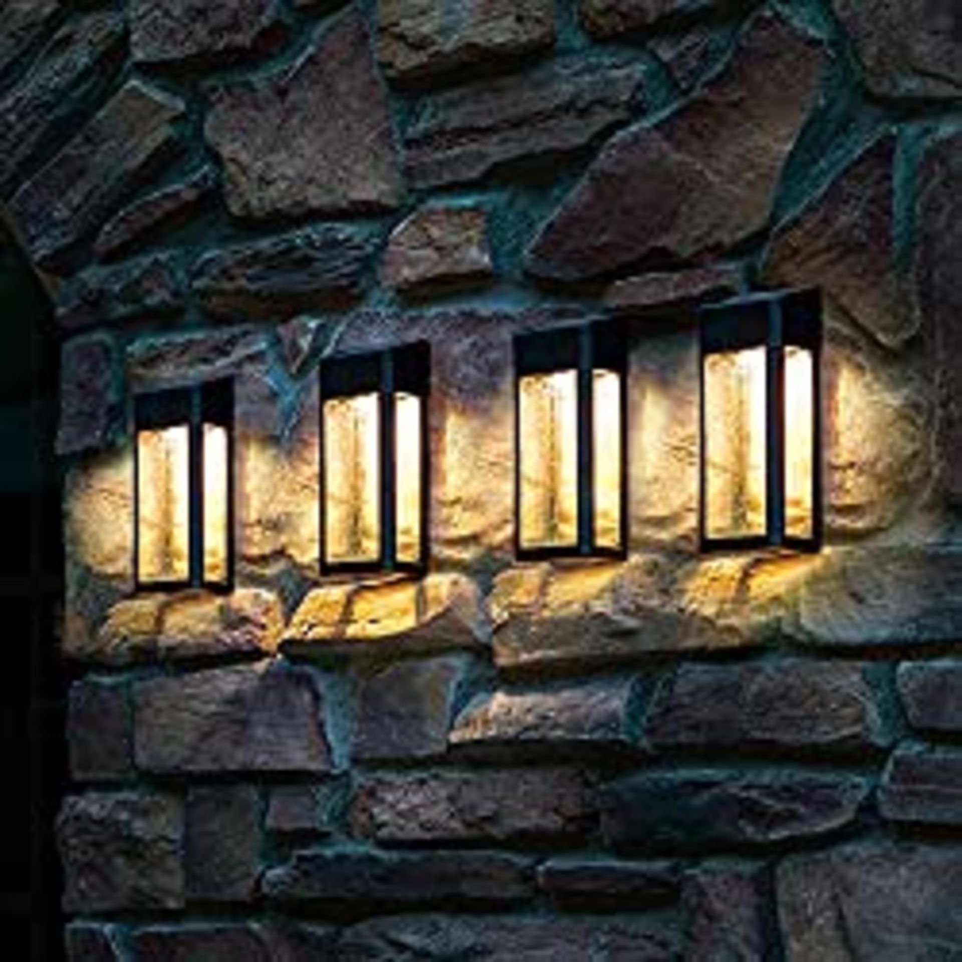 RRP £46.87 LUTEC 4 Packs 3700K 3.6LM LED Outdoor Wall Lights with