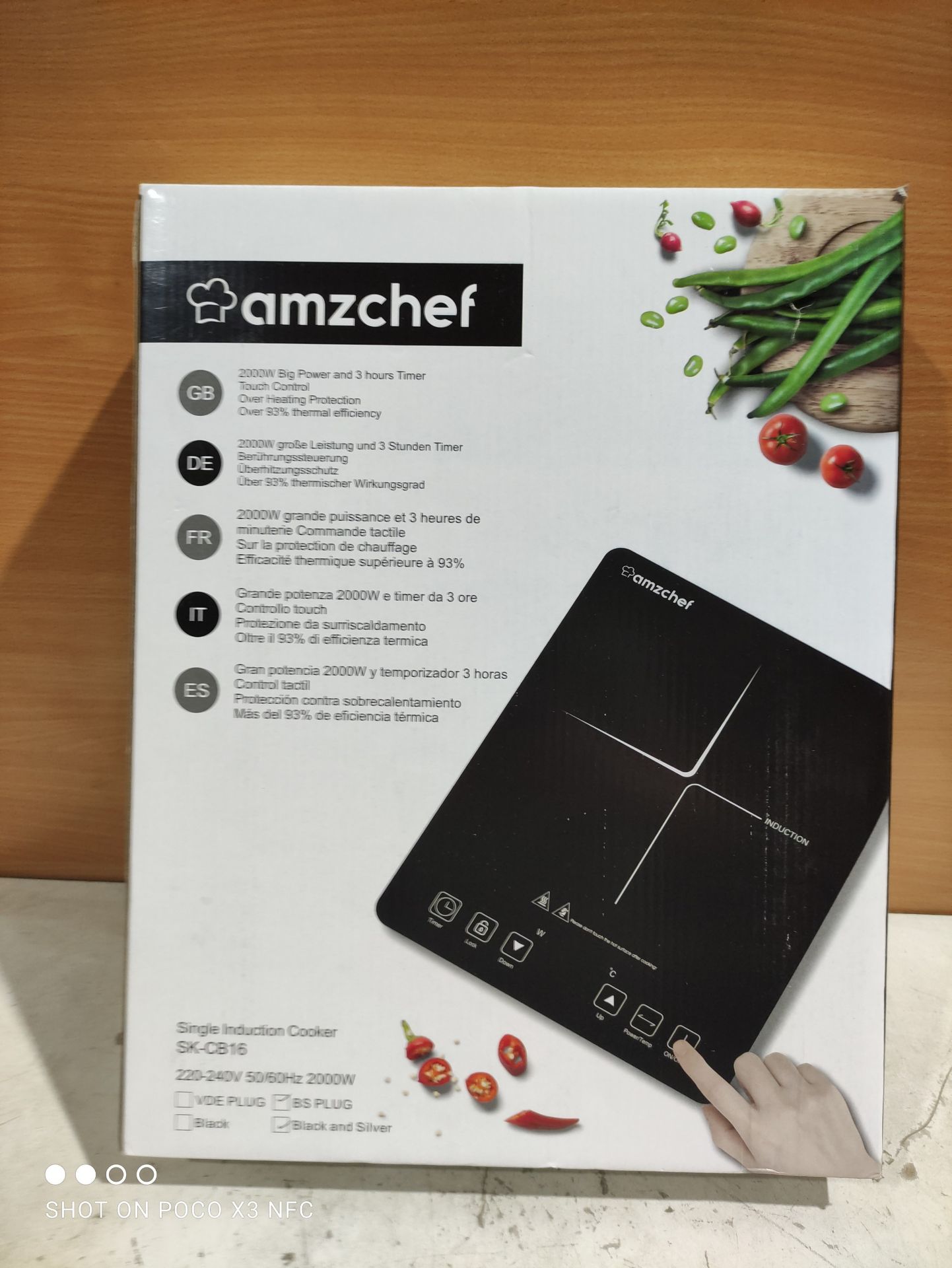 RRP £55.49 AMZCHEF Single Induction Cooker - Image 2 of 2