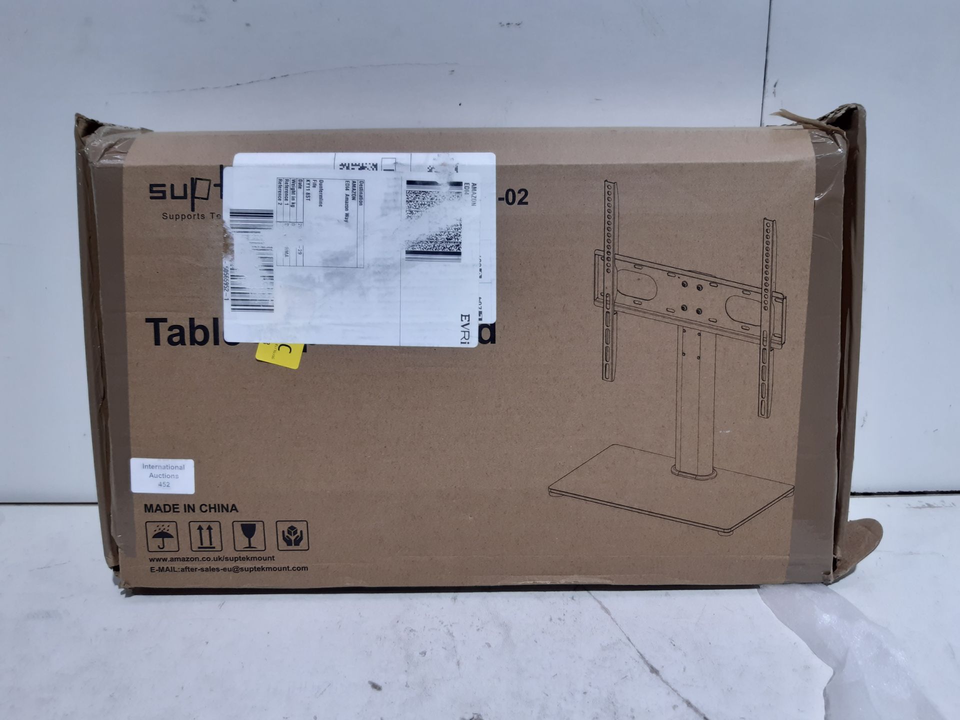 RRP £19.54 Suptek Universal Table Top TV Stand - Image 2 of 2