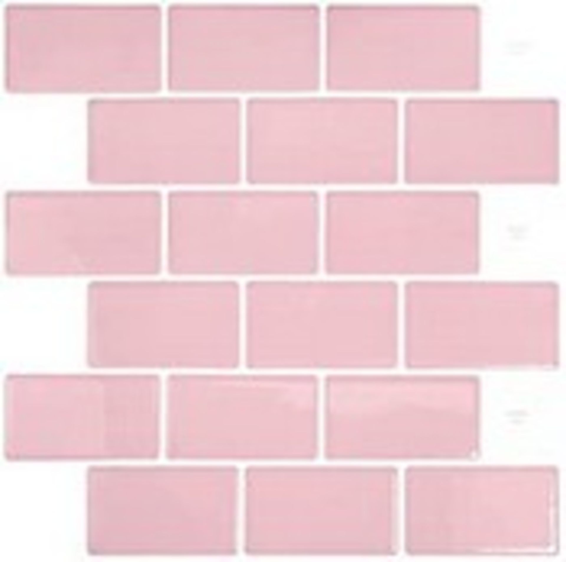 RRP £26.88 WoStick 10-Sheets Pink Peel and Stick on Tiles Metro