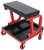 RRP £29.99 Mechanics Garage/Workshop Seat (Padded Stool With Underseat Storage Tray)